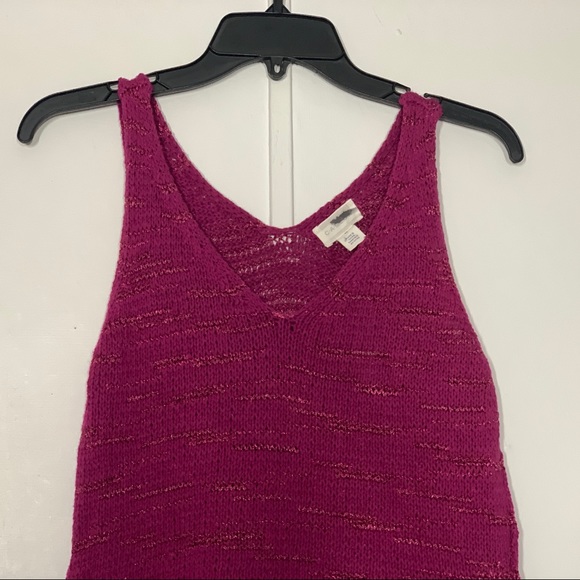 Caslon Sweater Purple Fuchsia Tank Top - Picture 6 of 13